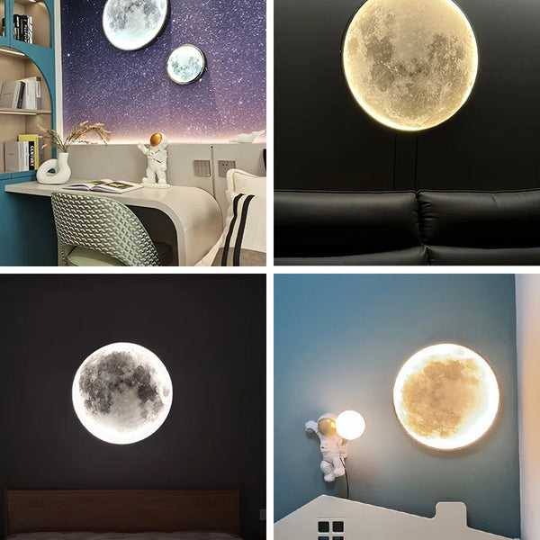 Minimalist moon wall lamp
