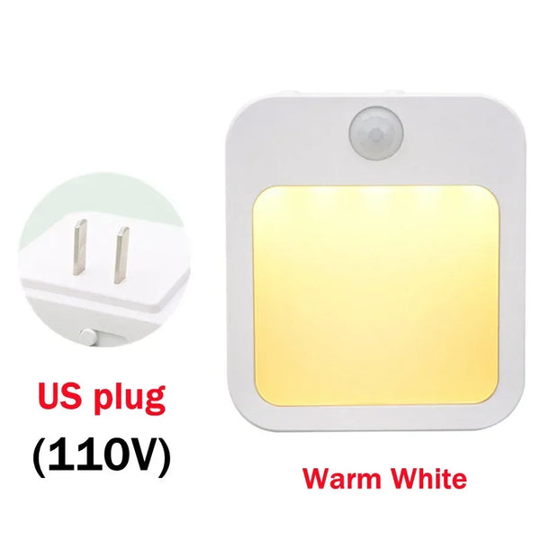 LED Night Lights with Motion Sensor, Dimmable Plug-in Light for Closet, Baby Bedside, Bedroom, Hallway, Wireless Night Lighting