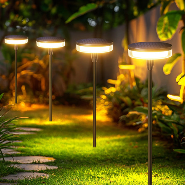 6-Pack Solar Pathway & Garden Lights – Auto On/Off Outdoor Decor for Lawn, Patio & Walkway