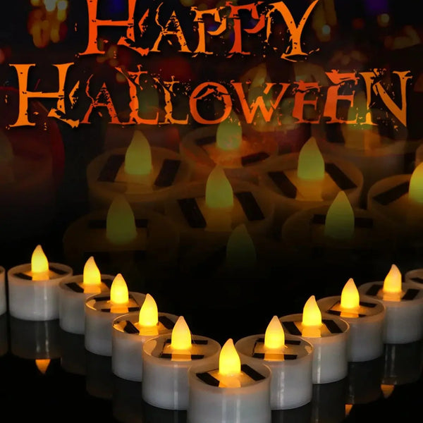 Flameless, Waterproof, Rechargeable Outdoor Solar Tea Light Candles