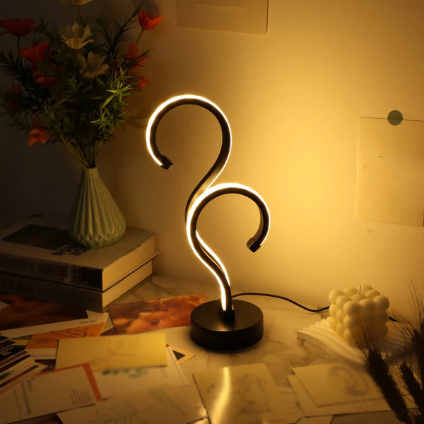 1pc Creative Dual USB Question Mark Table Lamp