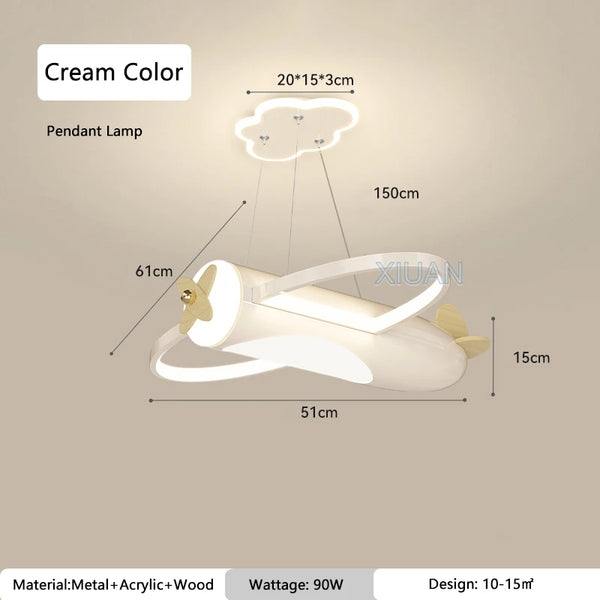 Creative Cartoon Airplane Pendant Lights