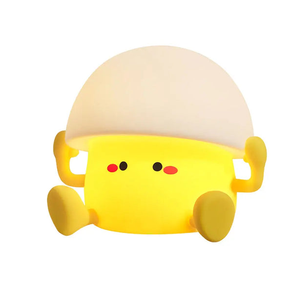 Cute silicone egg yolk and mushroom lamp