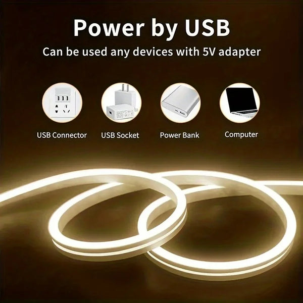 Neon LED Strip with Touch Sensor, USB DC 5V