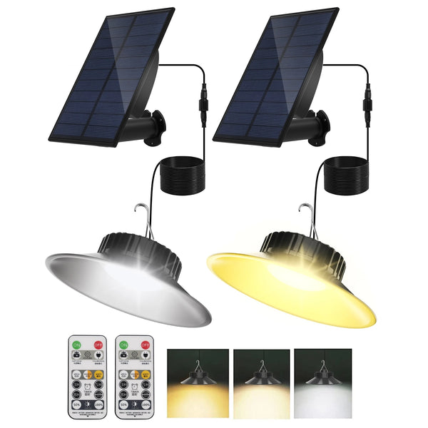 Solar pendant 1/2 units with remote control for indoor and outdoor areas