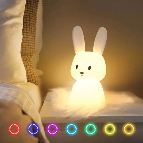 Cute silicone bunny lamp