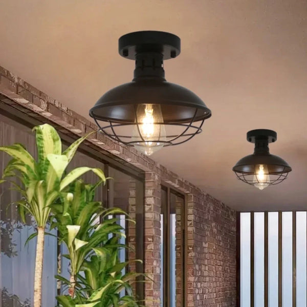 Retro industrial iron ceiling light