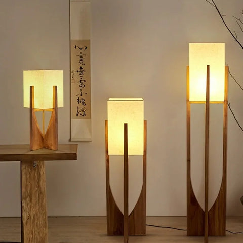 Nordic wooden floor lamps