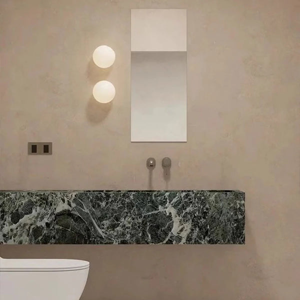 Minimalist white glass LED light