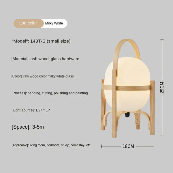 Simple wooden floor lamp for living room