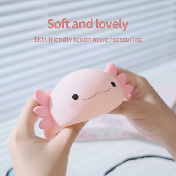 cute axolotl salamander silicone lamp