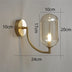 Modern Nordic minimalist cognac glass wall lights