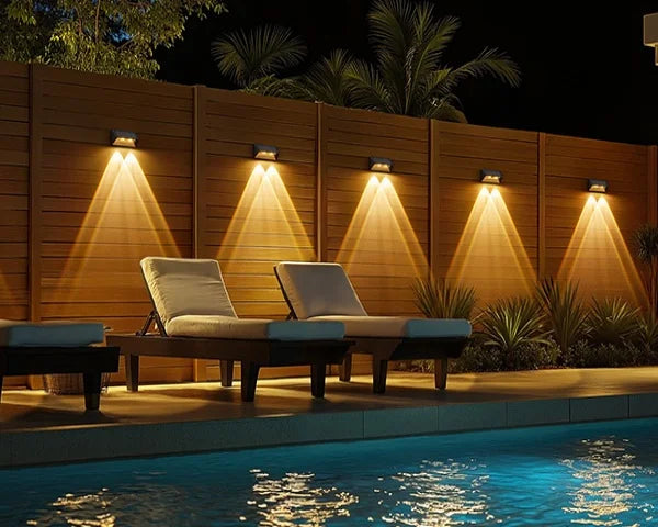 4-Pack Solar LED Fence Lights – Cool/Warm White for Outdoor Steps & Walls