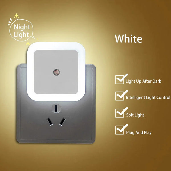 Plug-in Square LED Night Light with Sensor Control