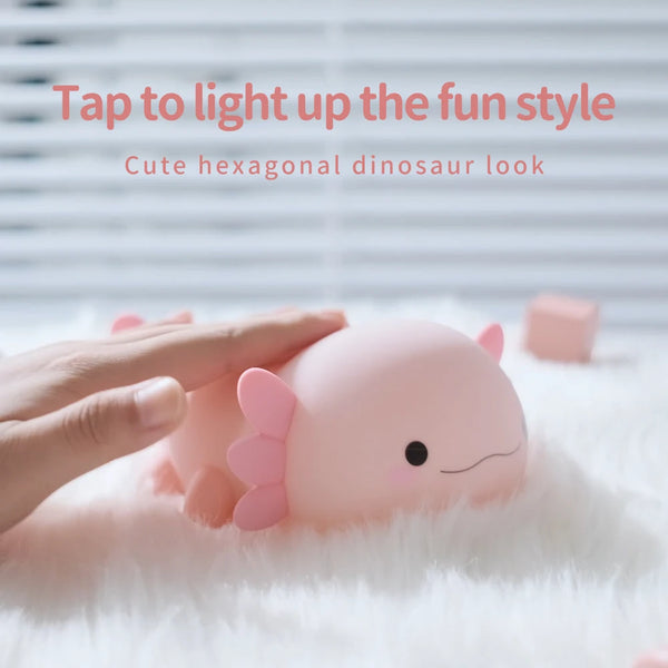 cute axolotl salamander silicone lamp
