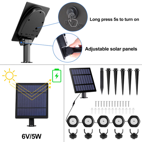 2/3/5PCS Solar Underwater LED Lights – Decorative Waterproof Lighting for Pool, Pond, Fountain, Aquarium & Lawn