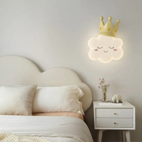 Fluffy Cloud Wall Lamps Yellow Pink Blue