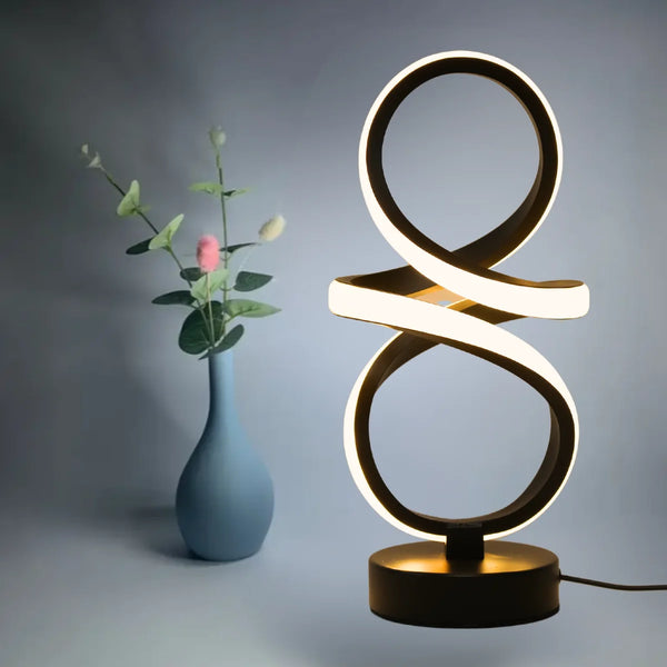 Creative Spiral LED Table Lamp, 3 Colors Adjustable, USB Power Supply