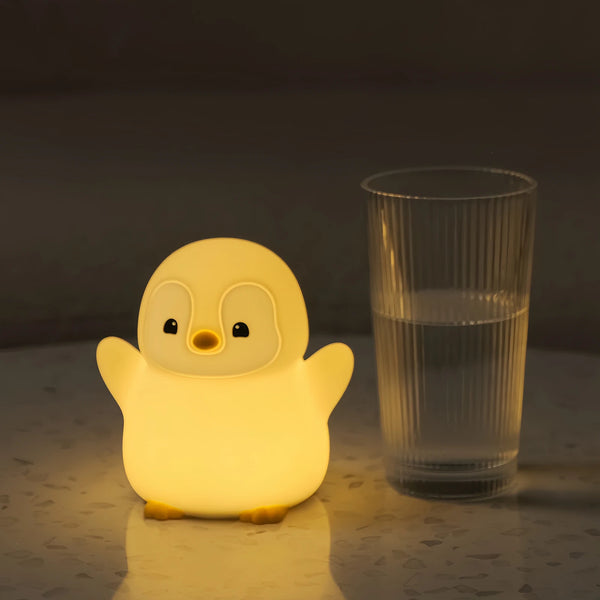cute penguin silicone lamp