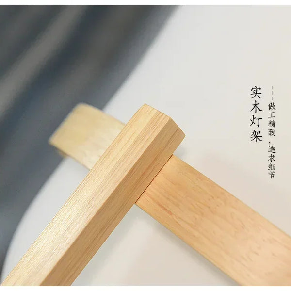 Simple wooden floor lamp for living room