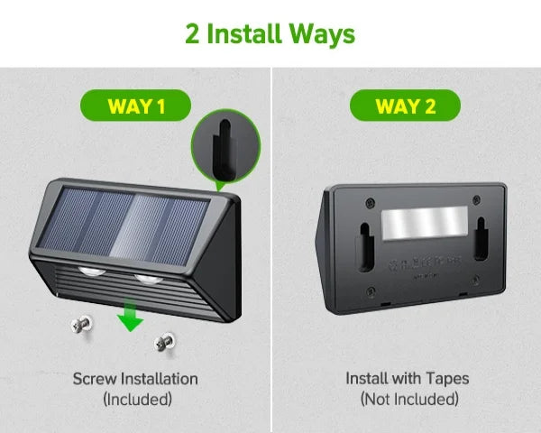 4-Pack Solar LED Fence Lights – Cool/Warm White for Outdoor Steps & Walls