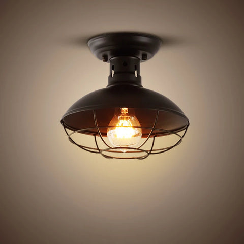 Retro industrial iron ceiling light