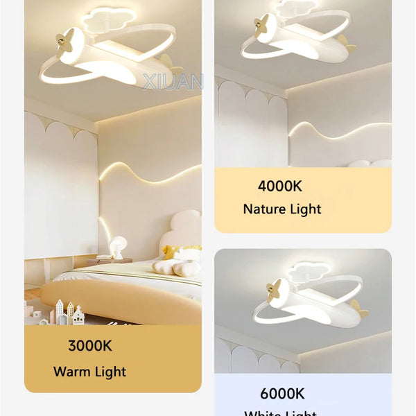 Creative Cartoon Airplane Pendant Lights
