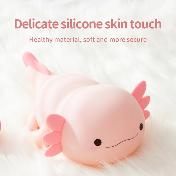 cute axolotl salamander silicone lamp