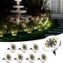 4/8PCS Solar Outdoor Lights – 8 LED Landscape Lighting in Cool & Warm White for Garden & Pathway