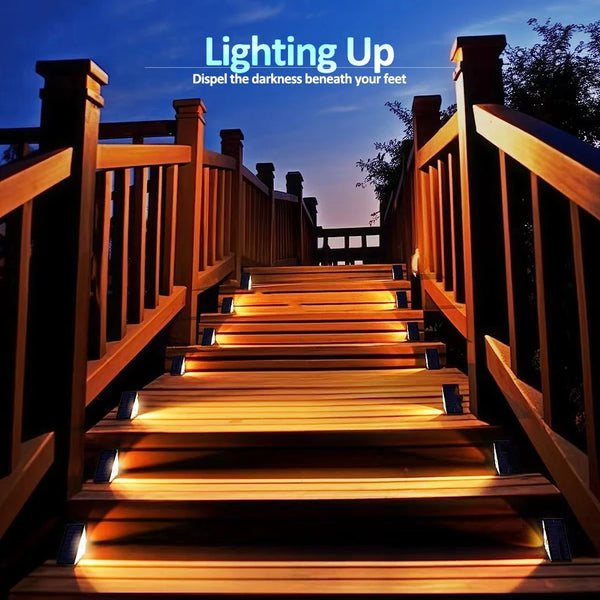 Solar outdoor step lights