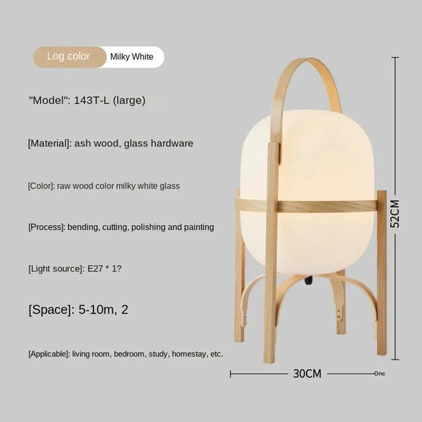 Simple wooden floor lamp for living room