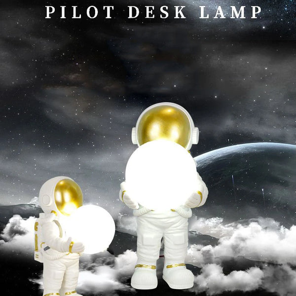 Astronaut desk lamps with rechargeable battery