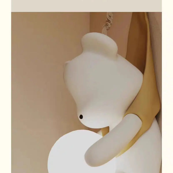 Wall lamp for children's room with bear design