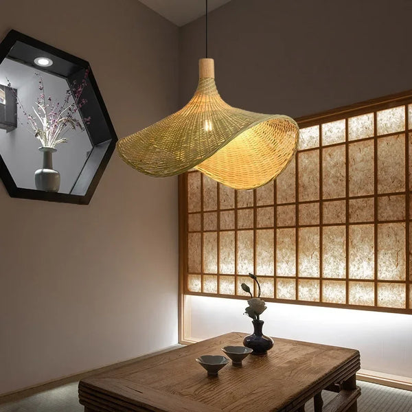 Chinese style hand-knitted bamboo pendant lights