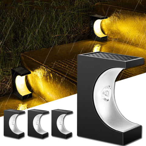 Solar Step Lights (2/4PCS) – Warm & Cool White Options | Waterproof Automatic LED for Outdoor Stairs & Decks
