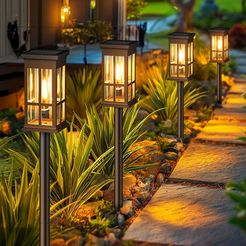 2/6/8 Pack Solar Pathway Lights - Super Bright Outdoor Solar Lights for Patio/Patio/Sidewalk - Outdoor Gifts