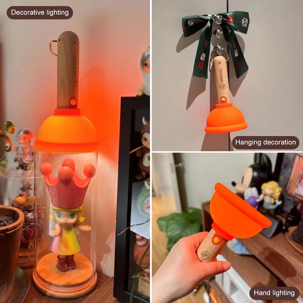 Funny Plunger Silicone Night Light, Creative Halloween