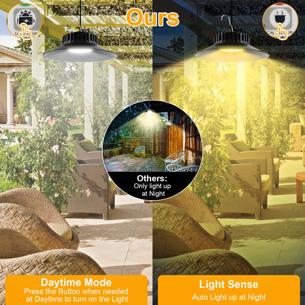 Solar pendant 1/2 units with remote control for indoor and outdoor areas