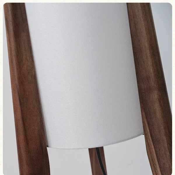 Japanese retro solid wood Wabi-sabi floor lamp