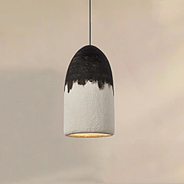 Modern black and white Wabi Sabi pendant light