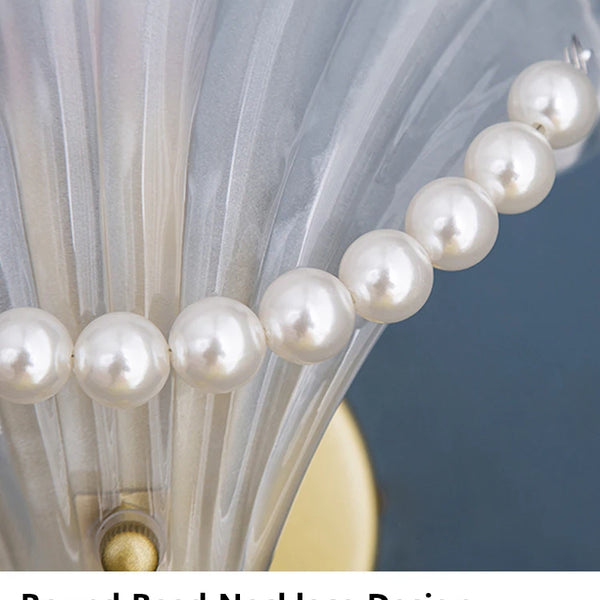 Modern wall lamp with frosted glass shade, shell style, indoor lighting