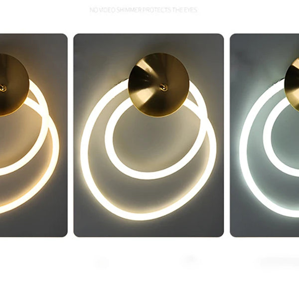 LED light with flexible curved rope