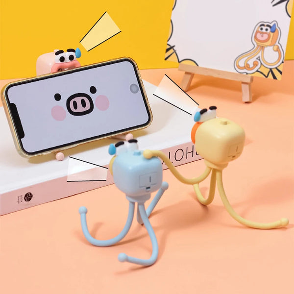 Mini adjustable octopus-shaped table lamp