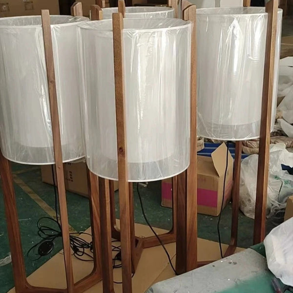 Modern Japanese fabric floor lamp