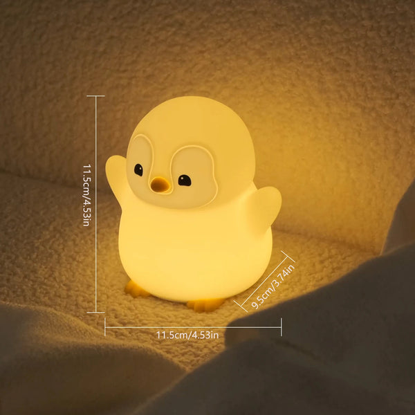 cute penguin silicone lamp