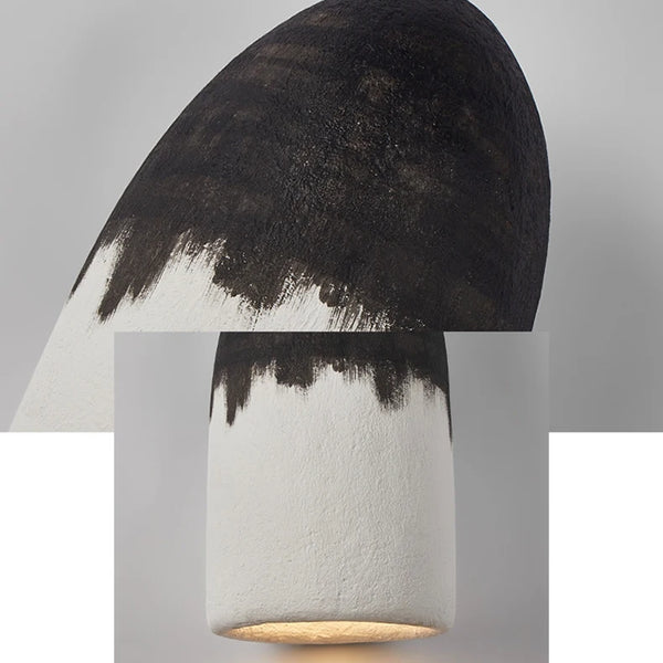 Modern black and white Wabi Sabi pendant light
