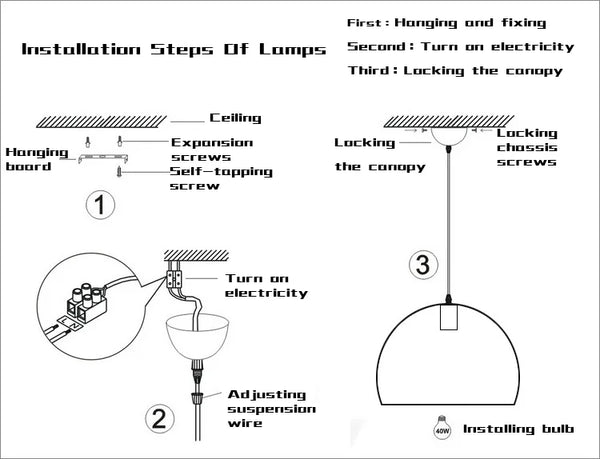 Modern black and white Wabi Sabi pendant light