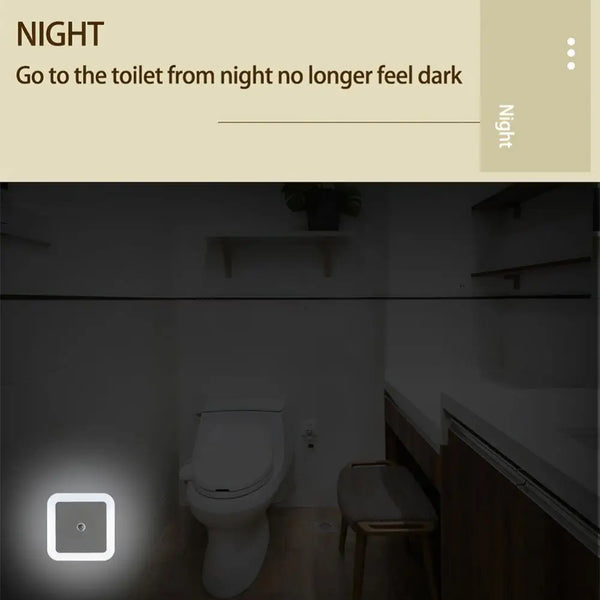 Plug-in Square LED Night Light with Sensor Control