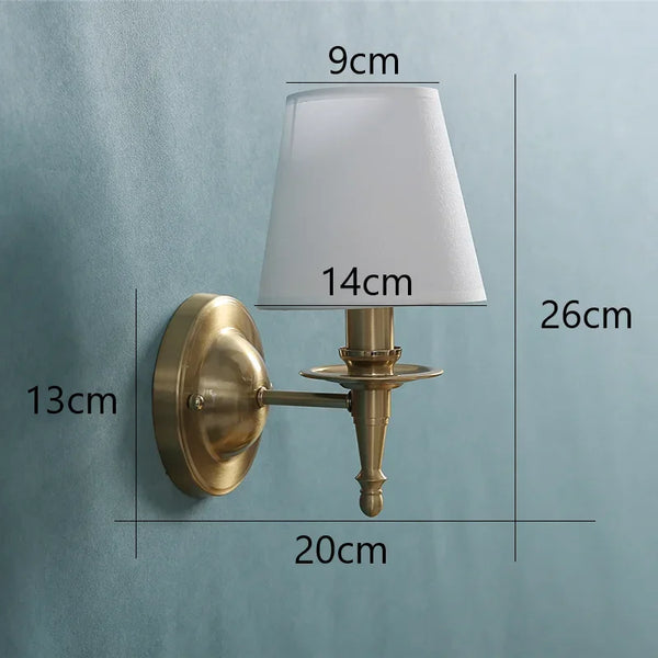 Linen wall lamp, Nordic lampshade