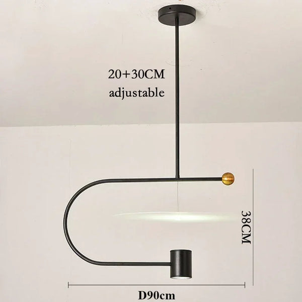 Minimalist acrylic LED pendant light, modern Nordic style